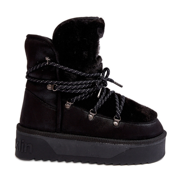 Vegan Platform Snow Boots vedenpitävä D.Franklin DFSH371008 musta