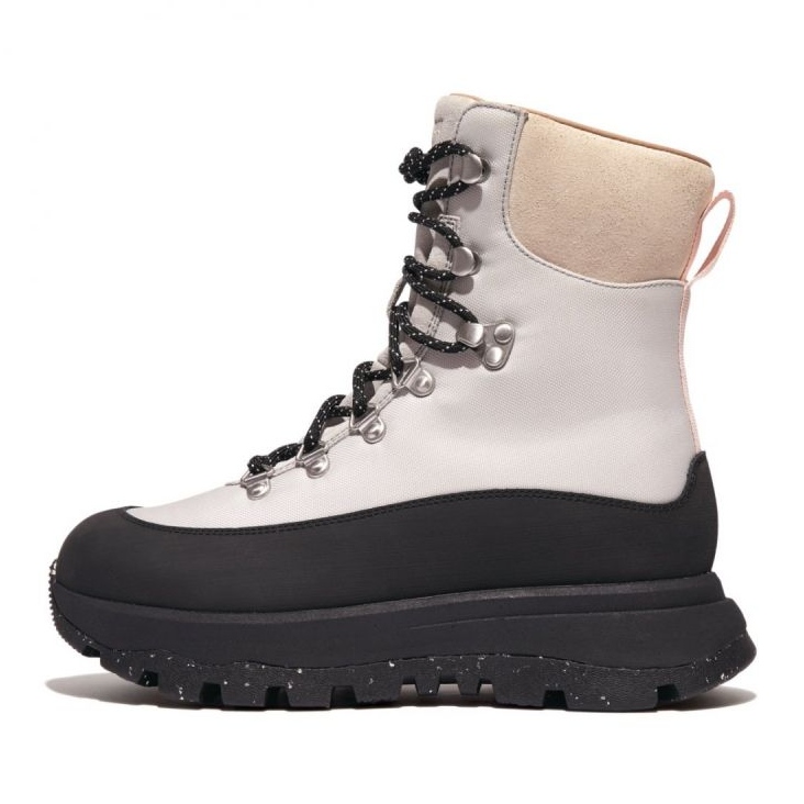 FitFlop Neo-D-Hyker E01 vedenpitävä kangas/mokkanahka kävelysaappaat W GP6-231 beige