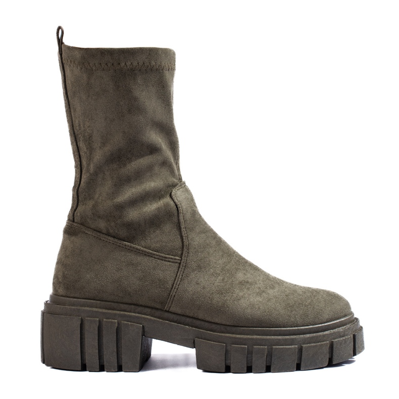 Shelovet naisten tummanvihreät mokkanahkanilkkurit