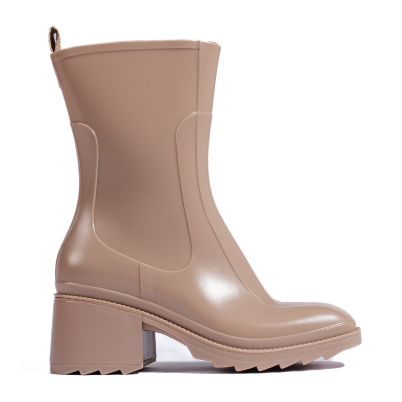 SHELOVET Kermanväriset korkokengät vetoketjulla beige