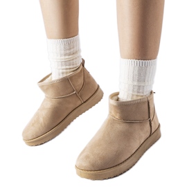 Guglielman beige-eristetyt lyhyet lumisaappaat