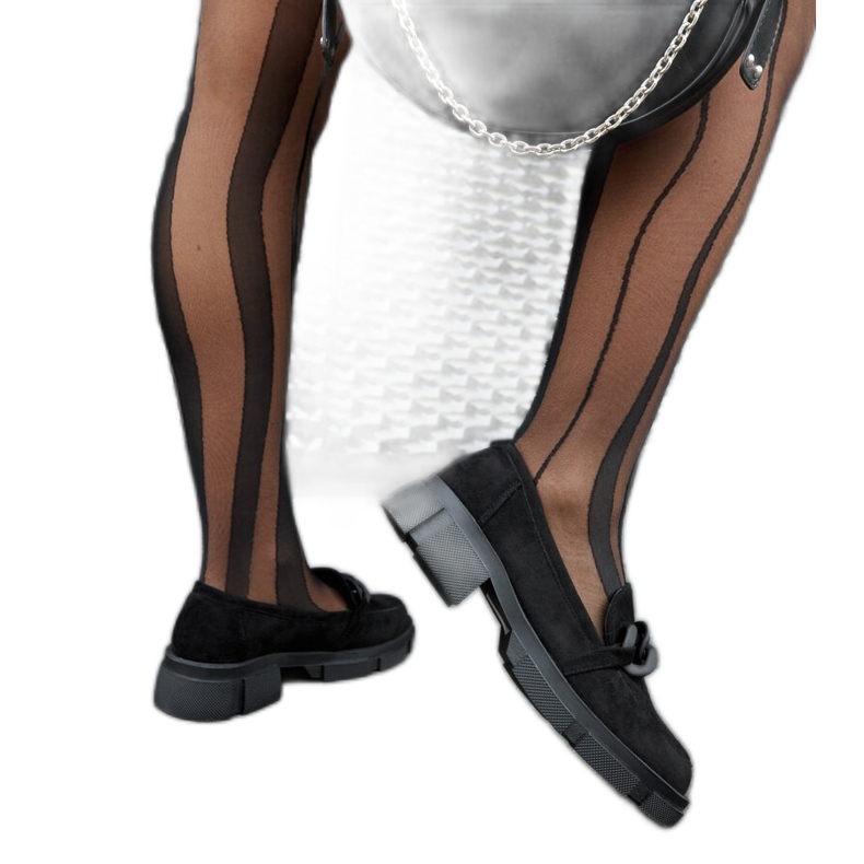 Mustat loaferit ekologisella mokkanahalla