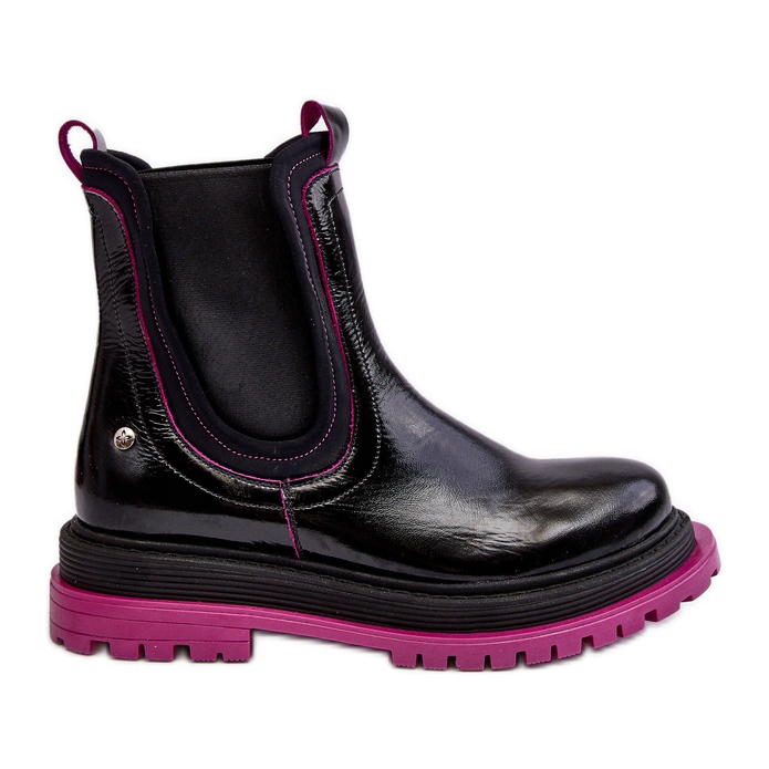 Naisten nahkaiset Chelsea-saappaat Maciejka 06199 musta