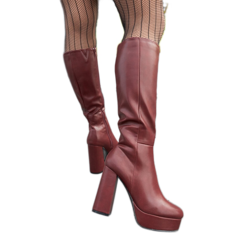 Zoccorinon viininpunaiset alusta- ja korkokengät punainen