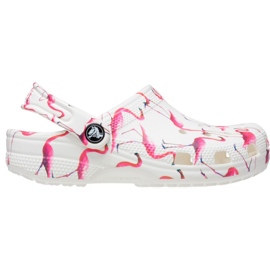 Crocs Classic Party Kids lasten puukengät valkoinen ja pinkki 207826 1CW