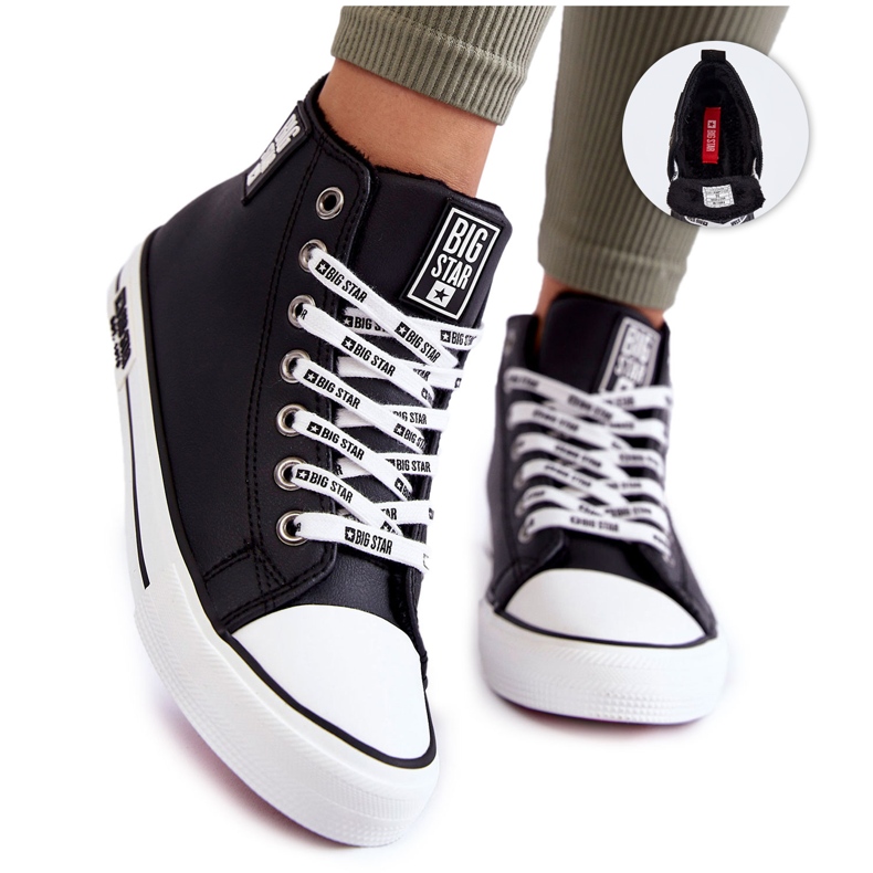 Klassiset korkeaeristetyt tennarit Big Star KK274598 musta