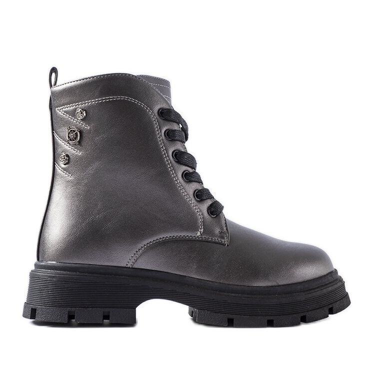 Basaran grafiittieristetyt tyttöjen saappaat harmaa