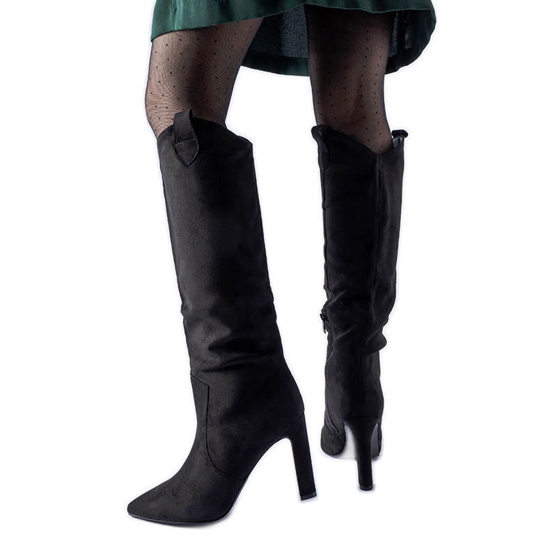 Black Draper cowboysaappaat musta