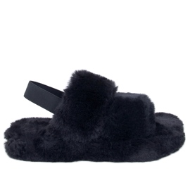 Naisten tossut joustavalla Rhodes Blackilla musta