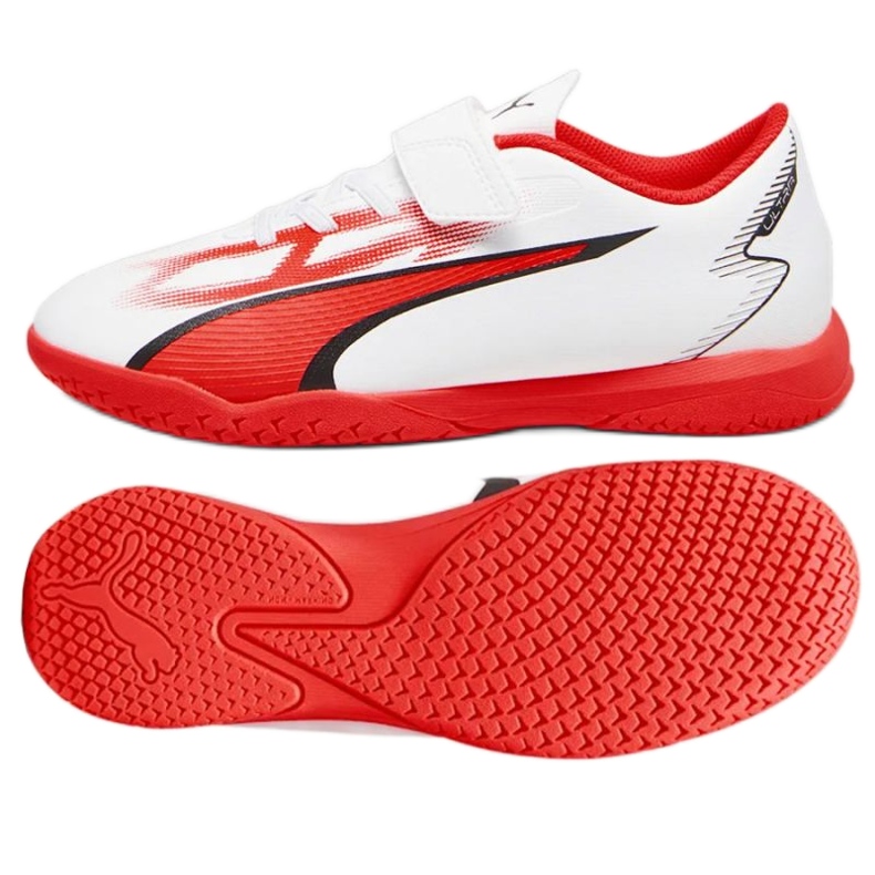 Puma Ultra Play It V Jr 107538-01 jalkapallokengät valkoinen
