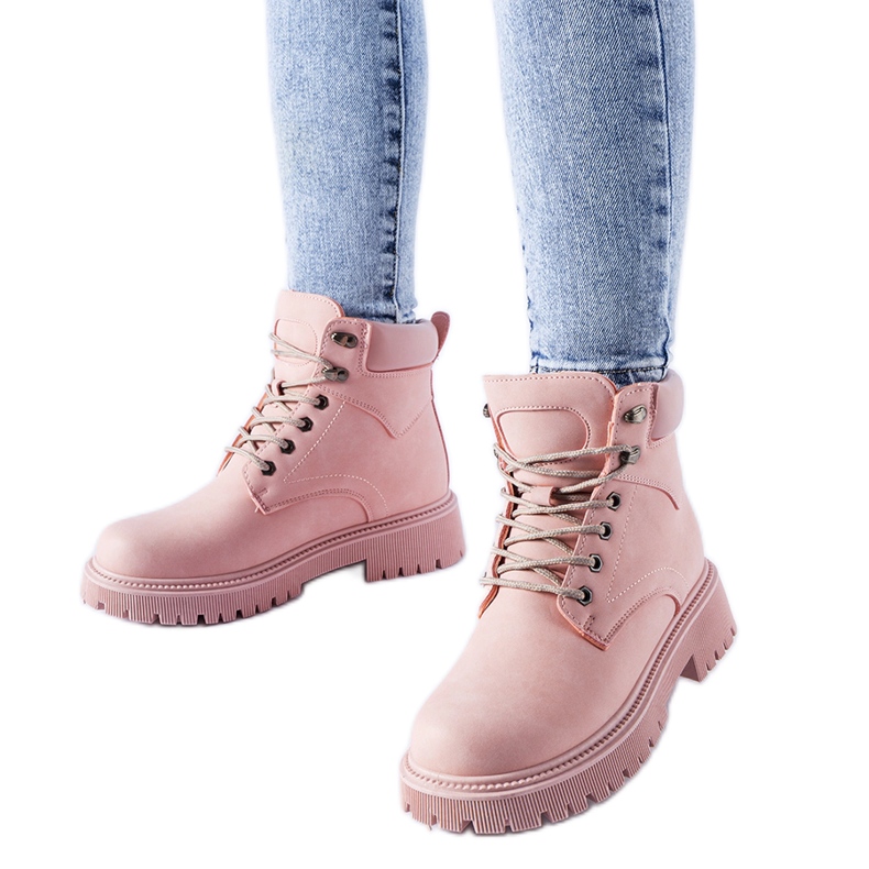 Vaaleanpunaiset eristetyt Aranova-työläiset vaaleanpunainen