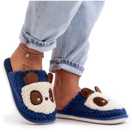 Lämpimät naisten tossut, tummansininen Priseth