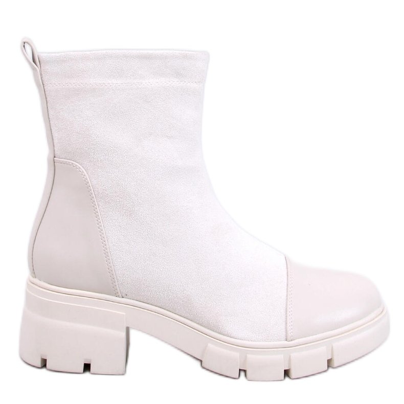 Olson Beige leveäkorkoiset nilkkurit