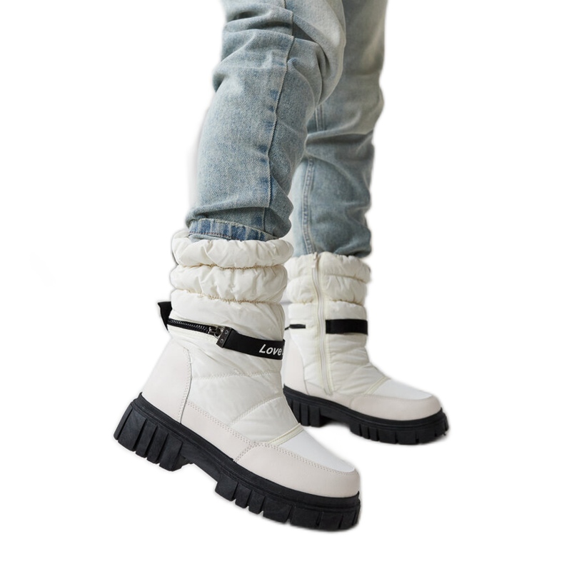 Pulliamin beige-eristetyt naisten lumisaappaat