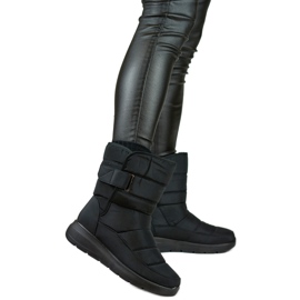 Mukavat lumisaappaat, talvisaappaat, tikatut nilkkurit, eristetyt tarranauhalla musta