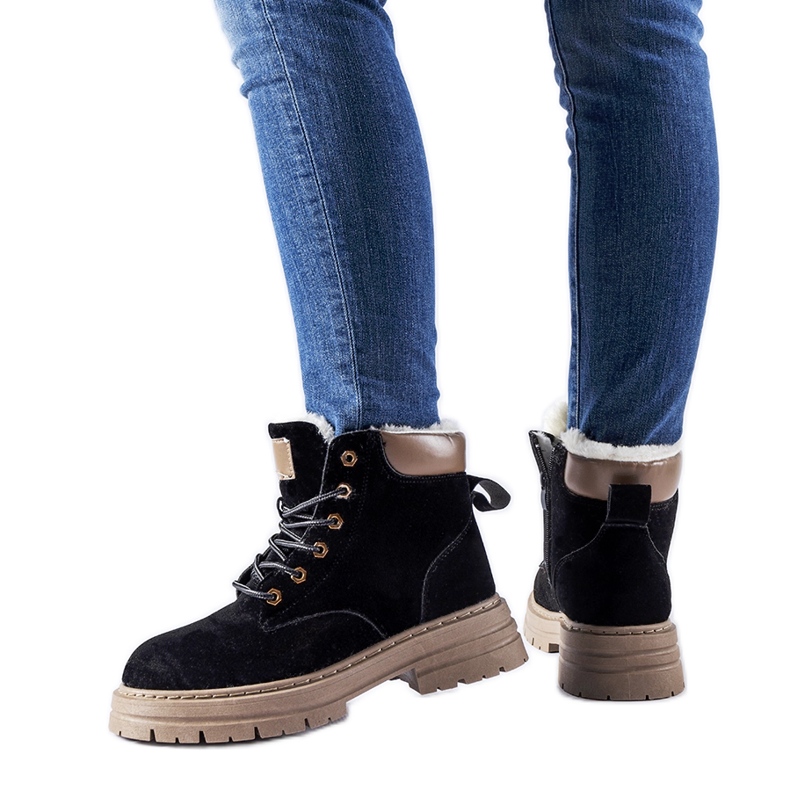 Stevensin mustat työntekijöiden saappaat kevyellä eristeellä