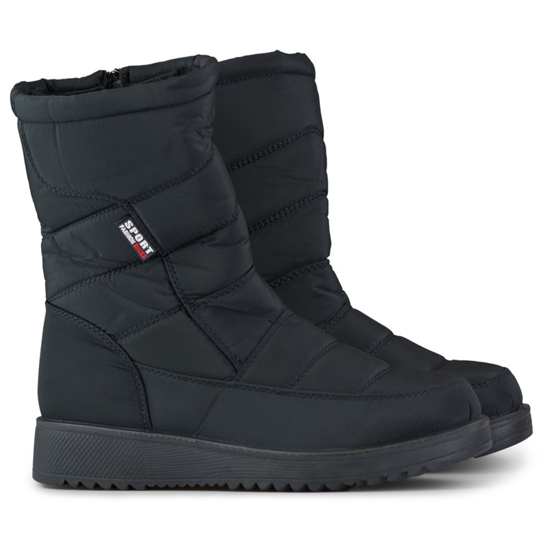 Naisten eristetyt, tikatut, turkiskengät, matalatasoiset lumisaappaat musta