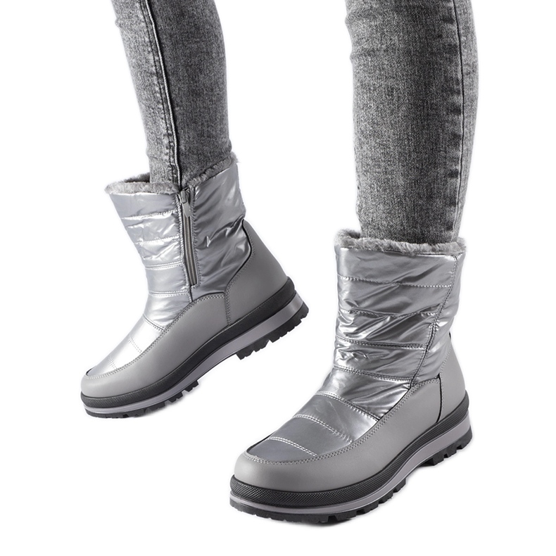 Tylertown hopeanväriset turkisvuoratut lumisaappaat