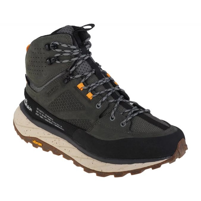 Jack Wolfskin Terraquest Texapore Mid M 4056381-4143 kengät vihreä