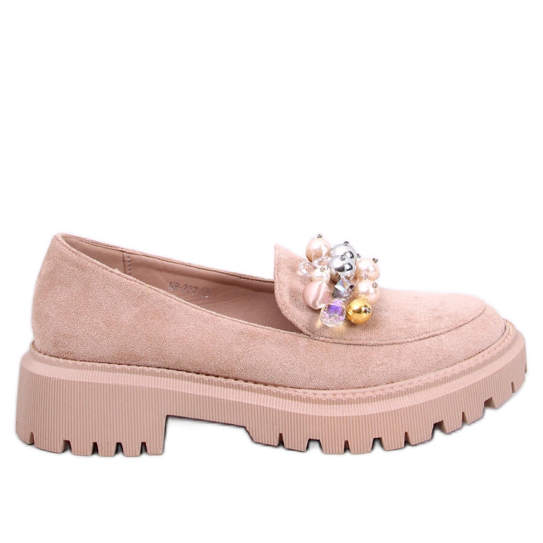 Dollin Khaki -tasoiset loaferit kristalleilla beige