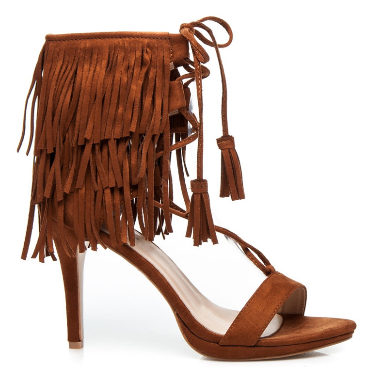 Randbe Nauhalliset boho-sandaalit ruskea