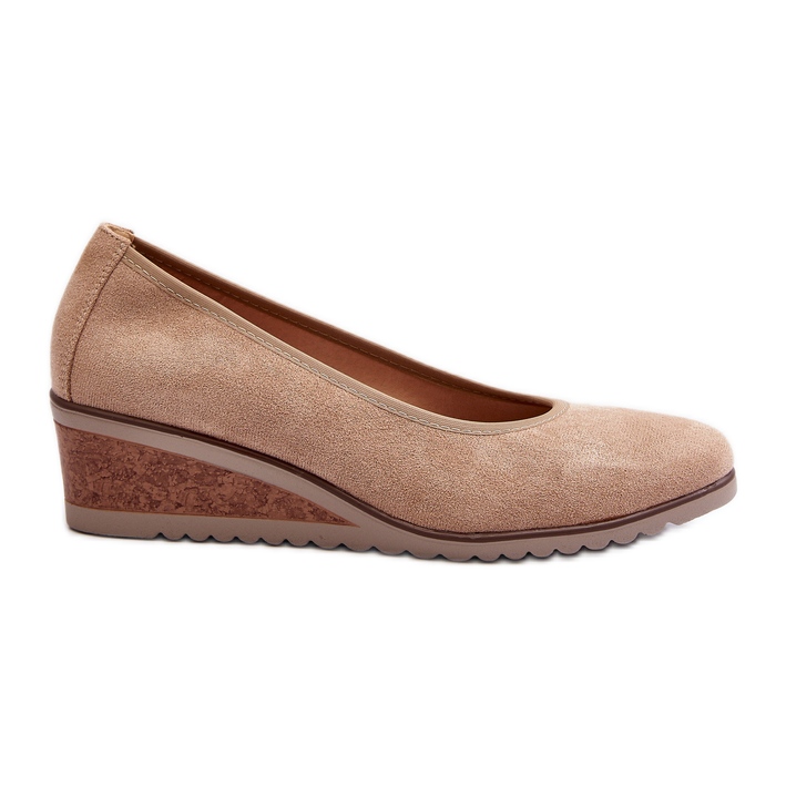 Vinceza Naisten beige Belli Wedge -kengät