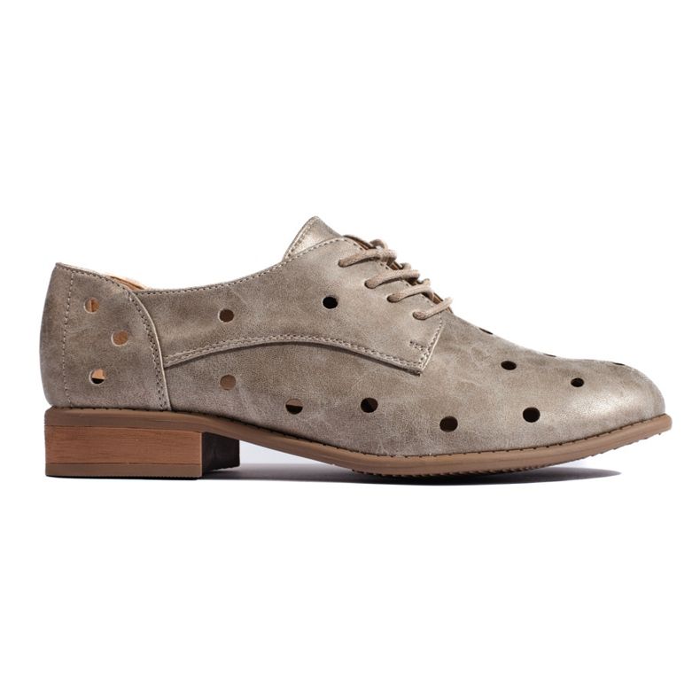 Daszyński kultaiset harjakattoiset naisten kengät kultainen