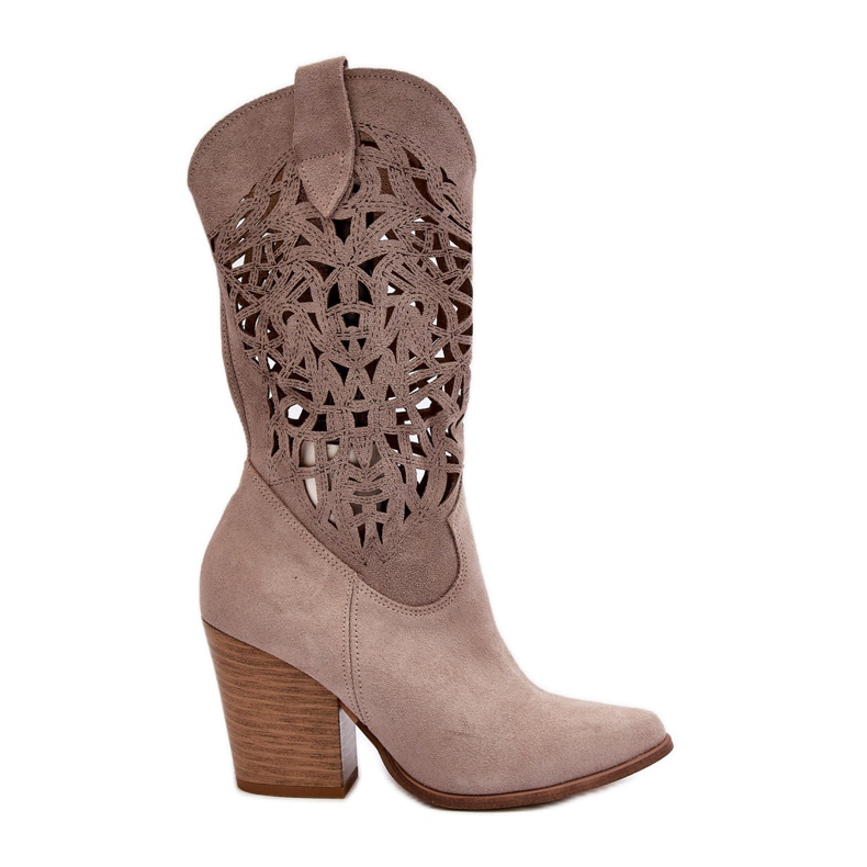 Zazoo 3414 naisten harjakattoiset nilkkurit mokkanahkaiset Cappucino beige