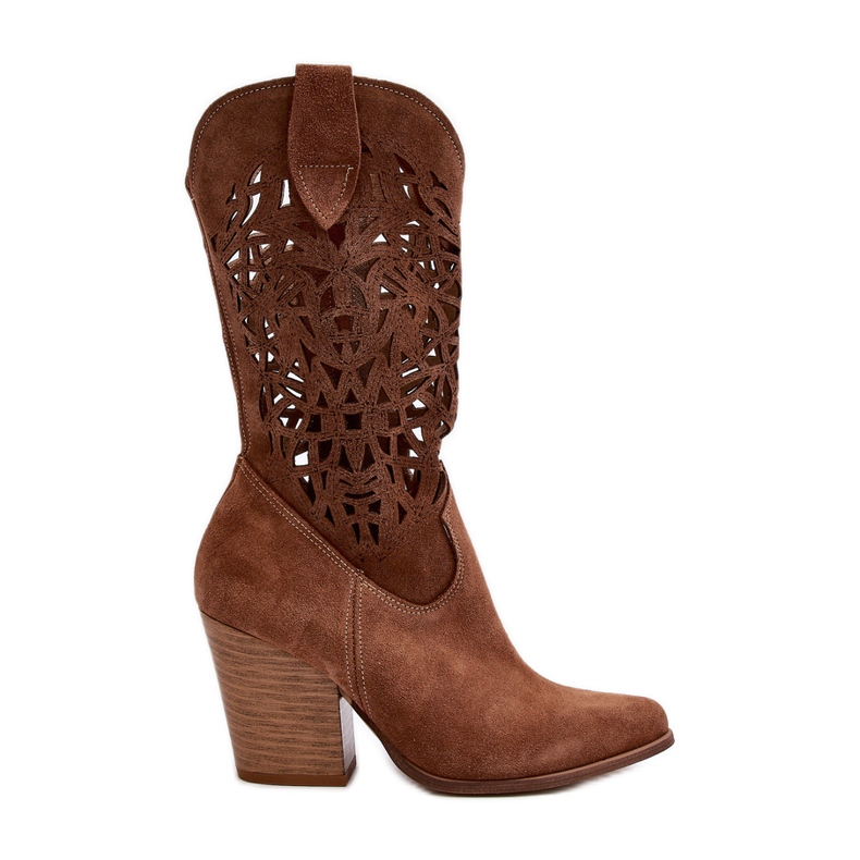 Zazoo 3414 naisten harjakattoiset nilkkurit, mokkanahka ruskea