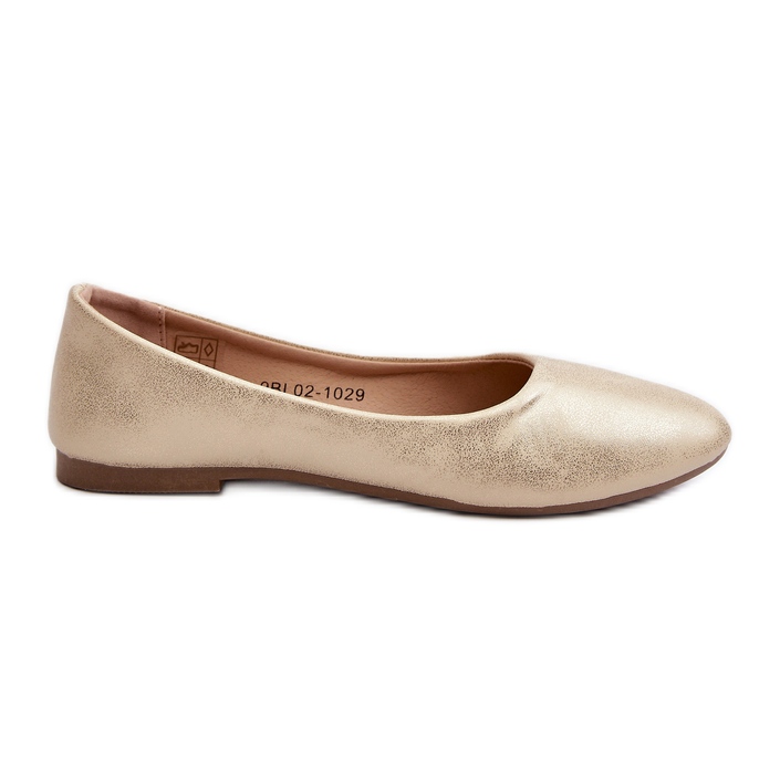 Nahka Classic Ballerina Pumps Gold Stacee kultainen