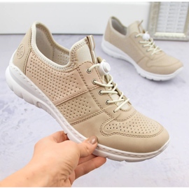 Mukavat naisten urheilukengät, beige, Rieker L3254-62