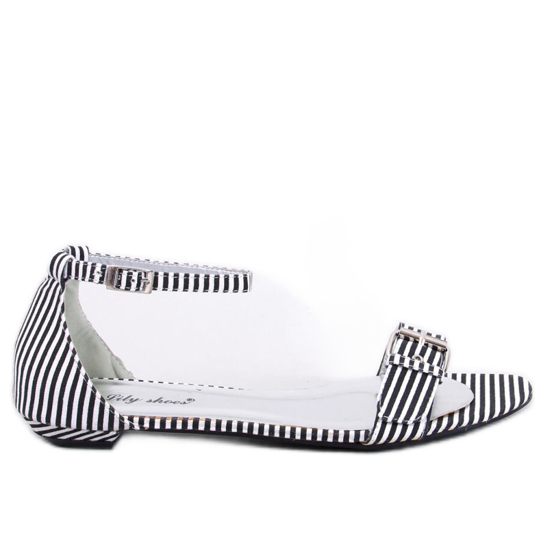 Ditty Black raidalliset sandaalit - 2. laatu valkoinen