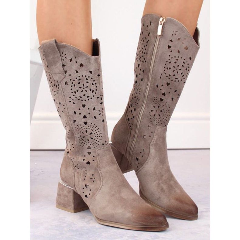 Potocki W WOL210B mokkanahkasaappaat, beige