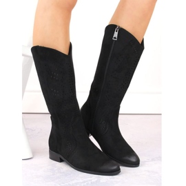 Vinceza W JAN264A mustat mokkanahkasaappaat