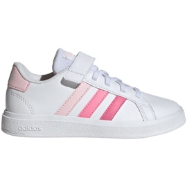 Adidas Grand Court Elastic Lace and Top Strap Jr IG4838 -kengät valkoinen