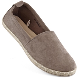 Naisten mokkanahkainen espadrillit cappuccino Potocki W16009 beige