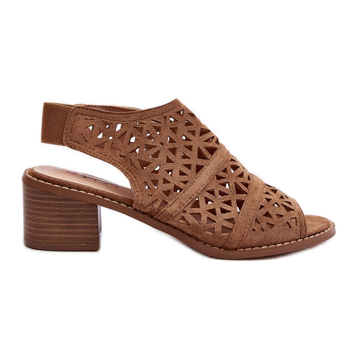 Harjakatkoiset korkeakorkoiset sandaalit Ruskea Serapina