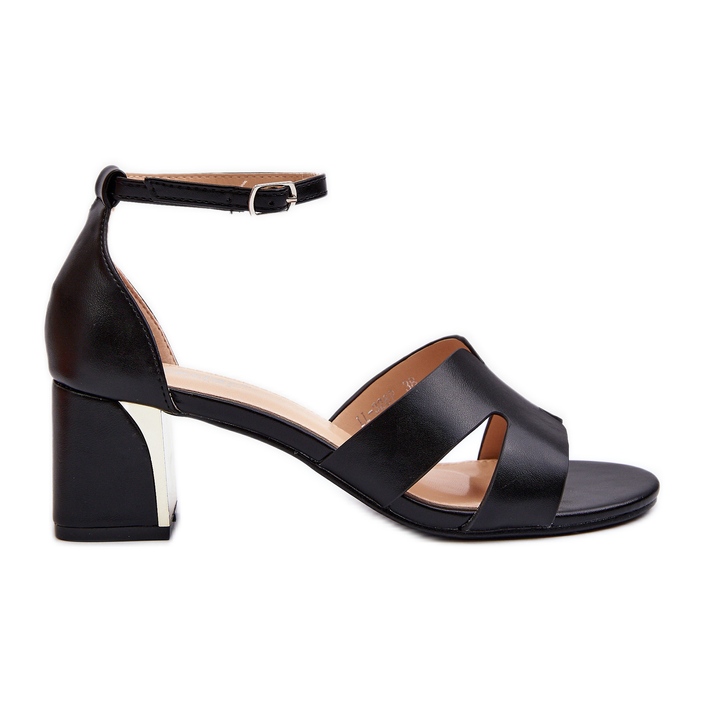 Naisten korkeakorkoiset sandaalit, musta Irivana