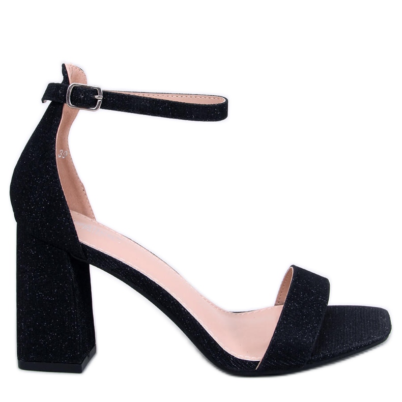 Daves Black korkeakorkoiset sandaalit musta