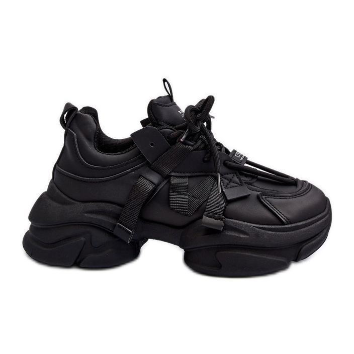 Naisten tennarit paksulla pohjalla, musta Windamella