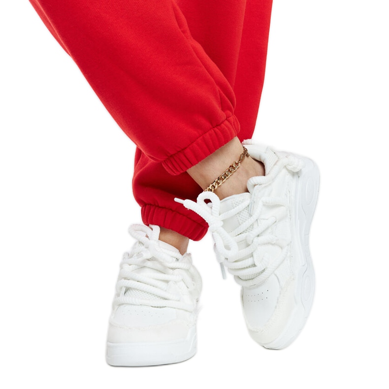 Valkoiset lenkkarit Melilot-kangasosilla valkoinen