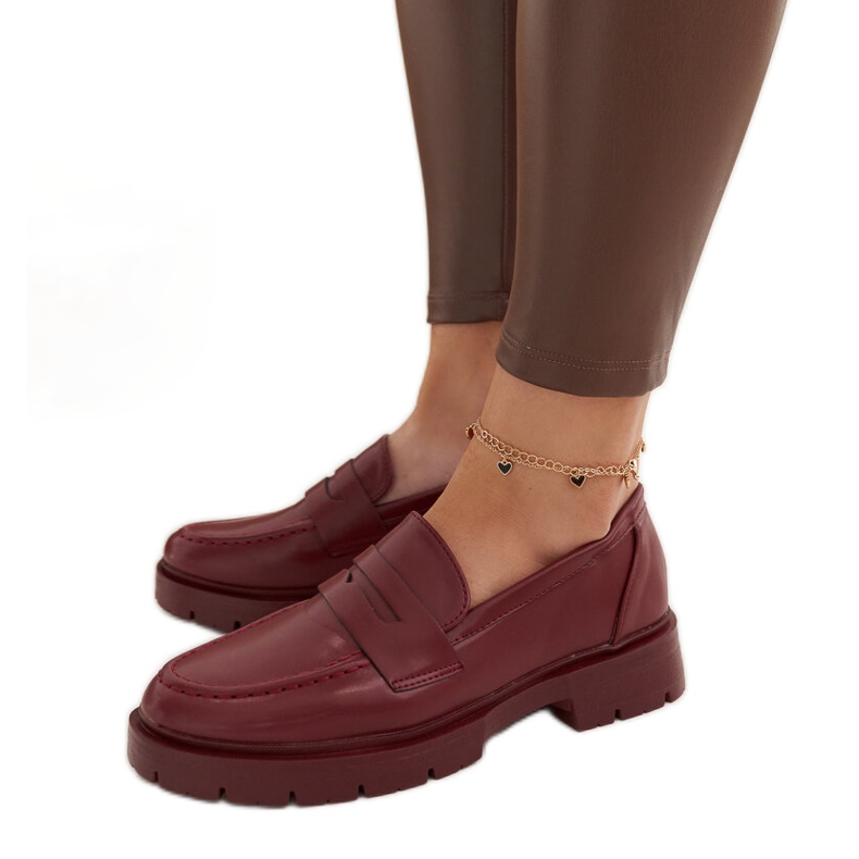 Burgundy Maybritt loafers punainen