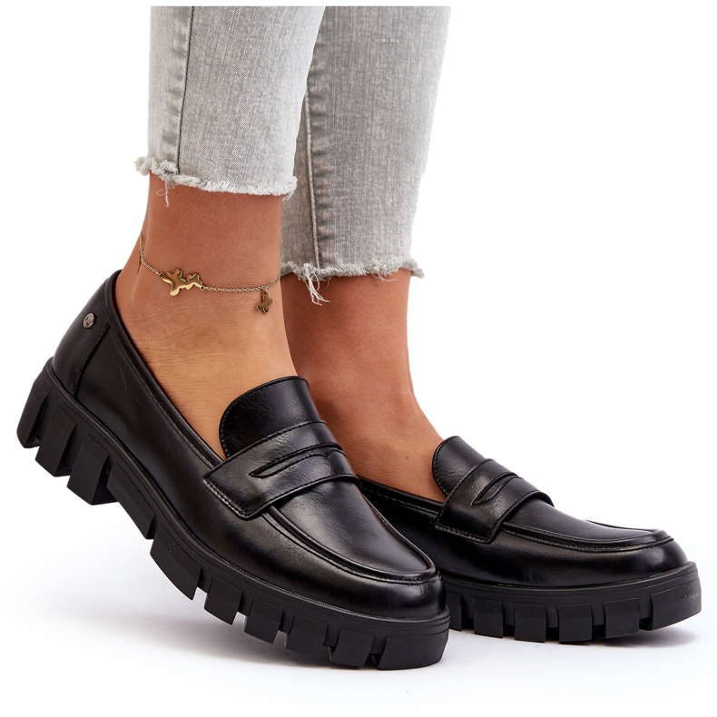 Vinceza Naisten mokkasiinit Eco-nahkainen musta Seravisa