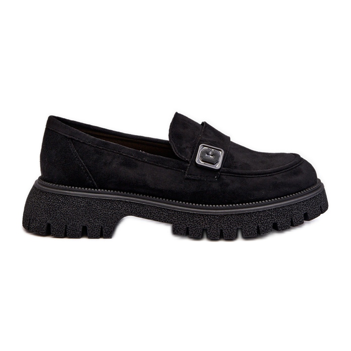 Vinceza Naisten mokasiinit hihnalla Black Flanila musta