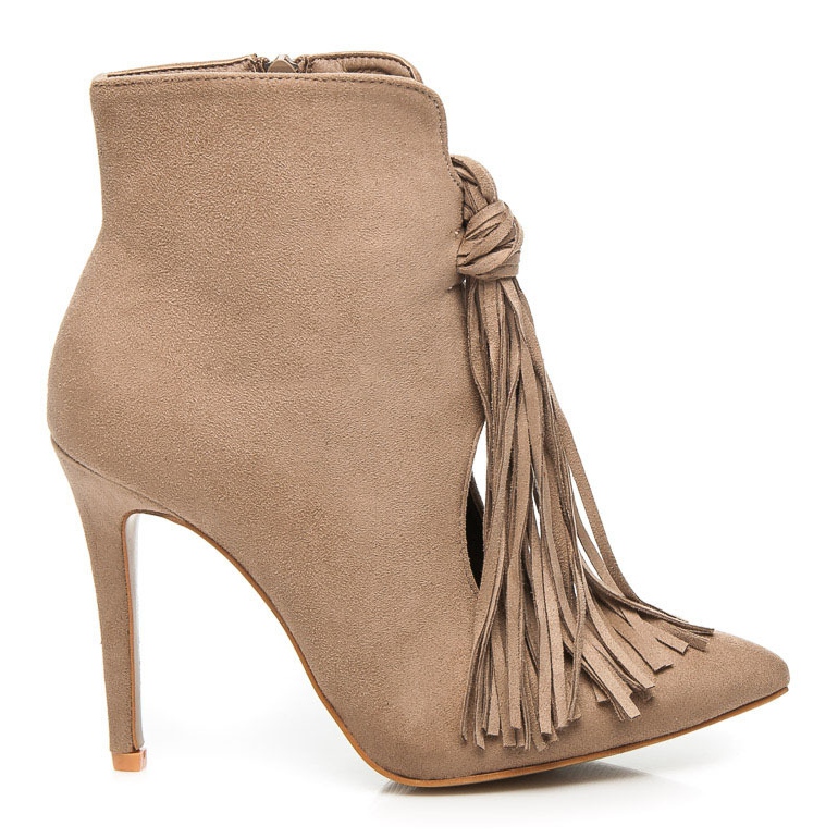 Comer Muodikkaat saappaat hapsuilla ruskea