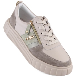 Beiget naisten nahkakengät alustalla Filippo DP6121