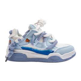 Naisten tennarit, joissa paksu nauhoitus, sininen Miatora