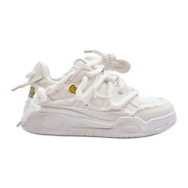 Naisten tennarit, joissa paksu nyöritys valkoinen Miatora