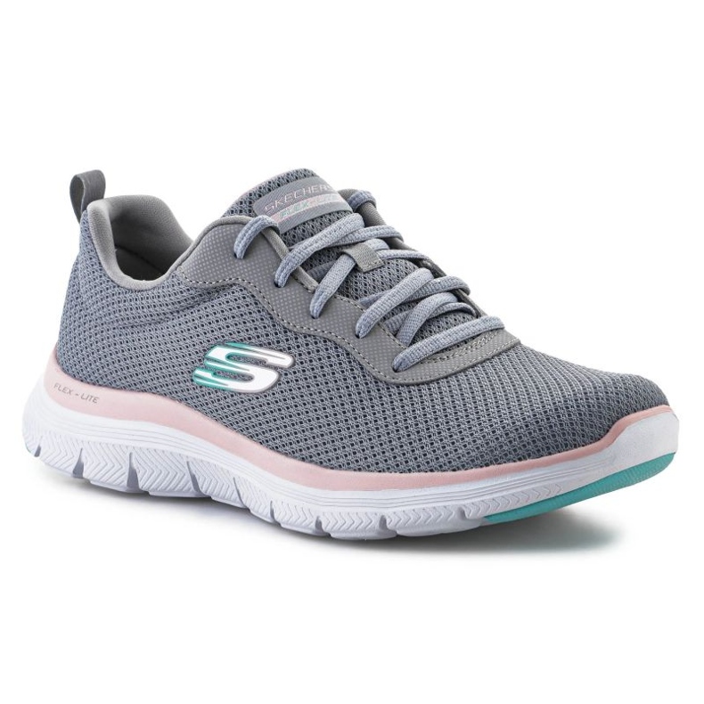 Skechers Flex Appeal 4,0 W kengät 149303-GYLP harmaa