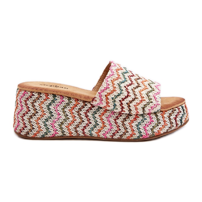 Naisten Wedge Flip-Flops valkoinen Vanarila